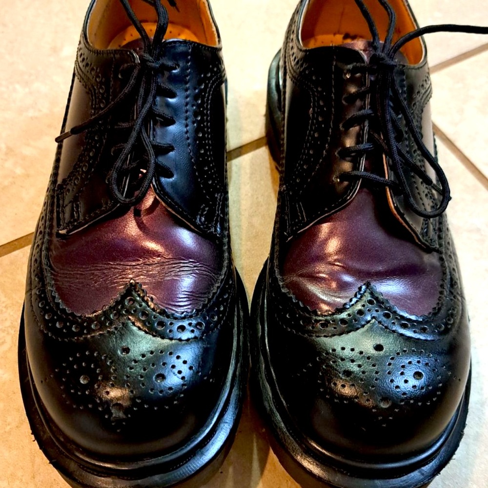 Dr.Martens The Original Brogue Wingtip Oxfords Purple And Black